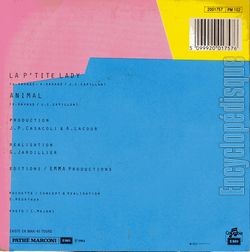 [Pochette de La p’tite lady ! (un p’tit chat sauvage) (Vivien SAVAGE) - verso]