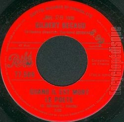 [Pochette de Tu le regretteras (Gilbert BCAUD) - verso]