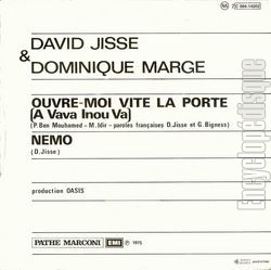 [Pochette de Ouvre-moi la porte (David JISSE et Dominique MARGE) - verso]