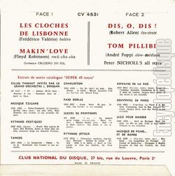[Pochette de Les cloches de Lisbonne (COMPILATION) - verso]