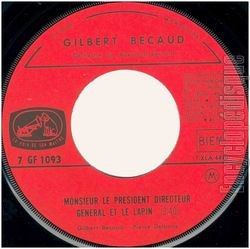 [Pochette de Monsieur le Prsident Directeur Gnral et le lapin (Gilbert BCAUD)]