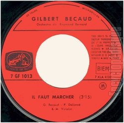 [Pochette de Il faut marcher (Gilbert BCAUD)]