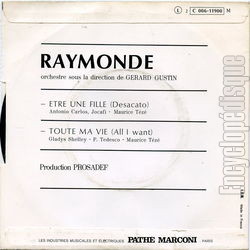[Pochette de tre une fille (RAYMONDE) - verso]