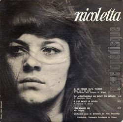 [Pochette de Je ne pense qu’ t’aimer (NICOLETTA) - verso]