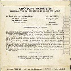 [Pochette de Chansons naturistes (COMPILATION) - verso]