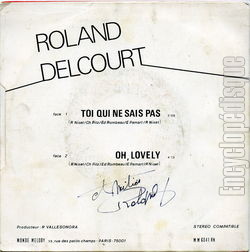 [Pochette de Toi qui ne sais pas (Roland DELCOURT) - verso]