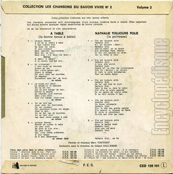 [Pochette de Les chansons du savoir-vivre (N 2) (Le petit ALEXANDRE) - verso]