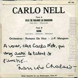 [Pochette de Elle se balade, la chanson (Carlo NELL) - verso]