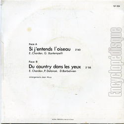 [Pochette de Si j’entends l’oiseau (Gilles DREU) - verso]