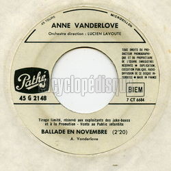 [Pochette de Ballade en novembre (Anne VANDERLOVE)]