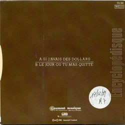 [Pochette de Si j’avais des dollars (Hubert MANDRIN) - verso]