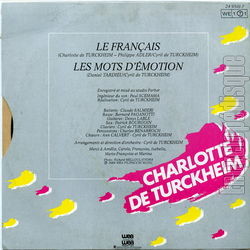 [Pochette de Le franais (Charlotte DE TURCKHEIM) - verso]