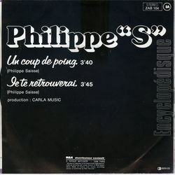 [Pochette de Un coup de poing (Philippe "S") - verso]