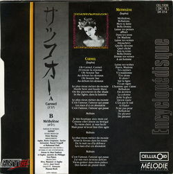 [Pochette de Carmel (SAPHO) - verso]