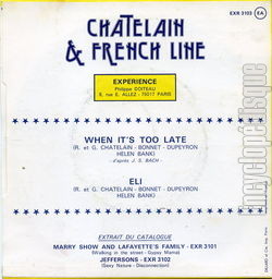 [Pochette de When it’s too late (CHATELAIN & FRENCH LINE) - verso]