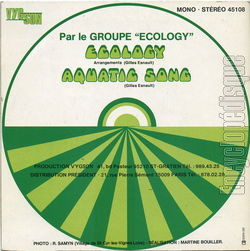 [Pochette de Ecology (ECOLOGY) - verso]