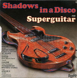 [Pochette de Shadows in a disco (SUPERGUITAR) - verso]