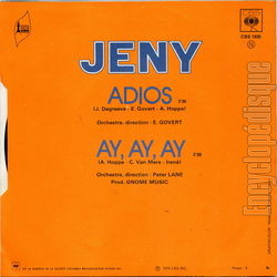 [Pochette de Adios (JENY) - verso]