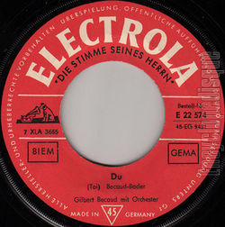 [Pochette de Du "Toi" (Gilbert BCAUD)]