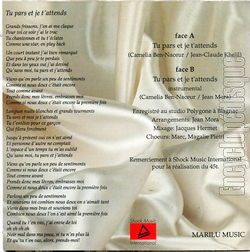 [Pochette de Tu pars et je t’attends (Gaston BERRAK) - verso]