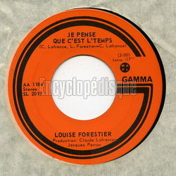 [Pochette de Je pense que c’est l’temps (Louise FORESTIER)]