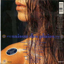 [Pochette de Saison des pluies (Fanny GARDEL) - verso]