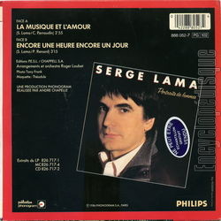 [Pochette de La musique et l’amour (Serge LAMA) - verso]