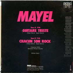 [Pochette de Guitare triste (MAYEL) - verso]