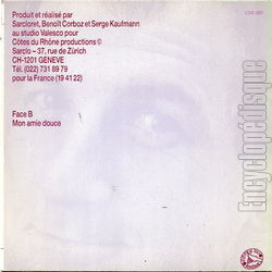 [Pochette de J’en ai marre (SARCLO (SARCLORET)) - verso]