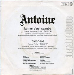 [Pochette de La mer s’est calme (ANTOINE) - verso]