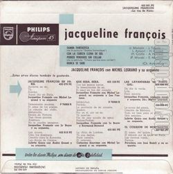 [Pochette de Samba fantastique (Jacqueline FRANOIS) - verso]