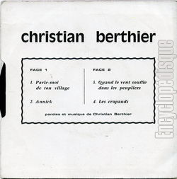 [Pochette de Parle-moi de ton village (Christian BERTHIER) - verso]