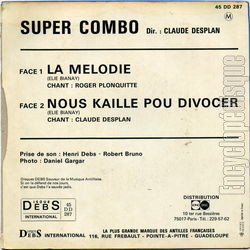 [Pochette de La mlodie (SUPER COMBO) - verso]