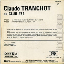 [Pochette de Si vous passez par l (Claude TRANCHOT) - verso]