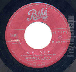 [Pochette de On dit (Lucienne DELYLE)]