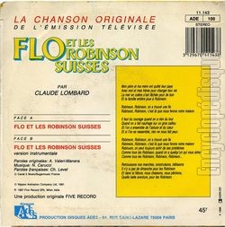 [Pochette de Flo et les robinsons suisses (T.V. (Tlvision)) - verso]