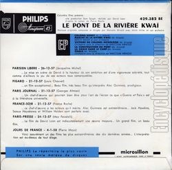 [Pochette de Le pont de la rivire Kwai (B.O.F.  Films ) - verso]
