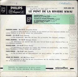 [Pochette de Le pont de la rivire Kwai (B.O.F.  Films ) - verso]