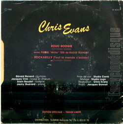 [Pochette de Bouc boogie (Chris EVANS) - verso]