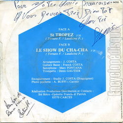 [Pochette de Douce France (FRANCIS et PATRICK) - verso]