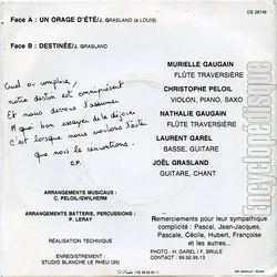 [Pochette de Destine (GWILHERM) - verso]