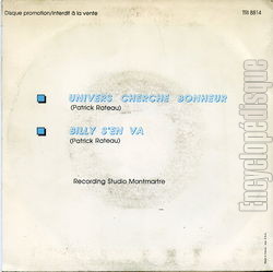 [Pochette de Univers cherche bonheur (MODERN STYLE) - verso]