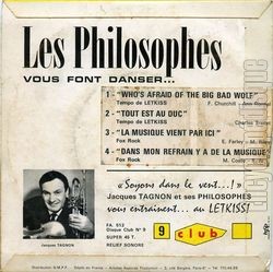 [Pochette de Le letkiss (ORCHESTRE LES PHILOSOPHES) - verso]