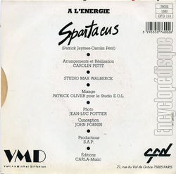 [Pochette de  l’nergie (SPARTACUS) - verso]