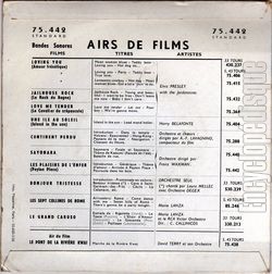 [Pochette de Les plaisirs de l’enfer "Peyton place" (B.O.F.  Films ) - verso]