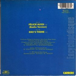 [Pochette de Flicie aussi (Xavier MORRYS) - verso]