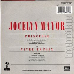 [Pochette de Princesse (Jocelyn MAYOR) - verso]