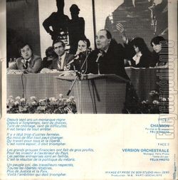 [Pochette de Avec la France et Franois Mitterrand (Flix PROTO) - verso]