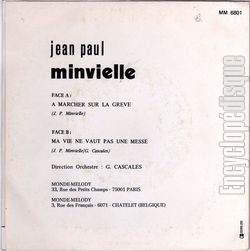 [Pochette de  marcher sur la grve (Jean-Paul MINVIELLE) - verso]
