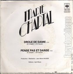 [Pochette de Drle de dame (Marie CHAPTAL) - verso]